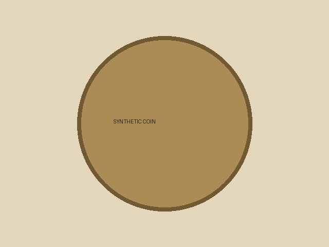 Synthetic coin illustration